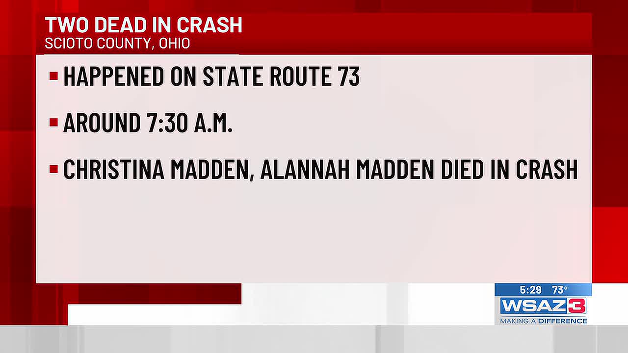 Two Killed in Crash on State Route 73 in Scioto County
