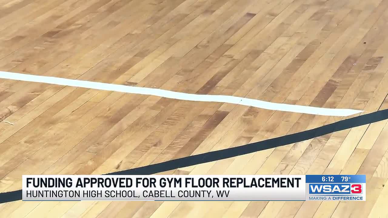 Huntington High School Gym Floor Replaced Due to Water Damage