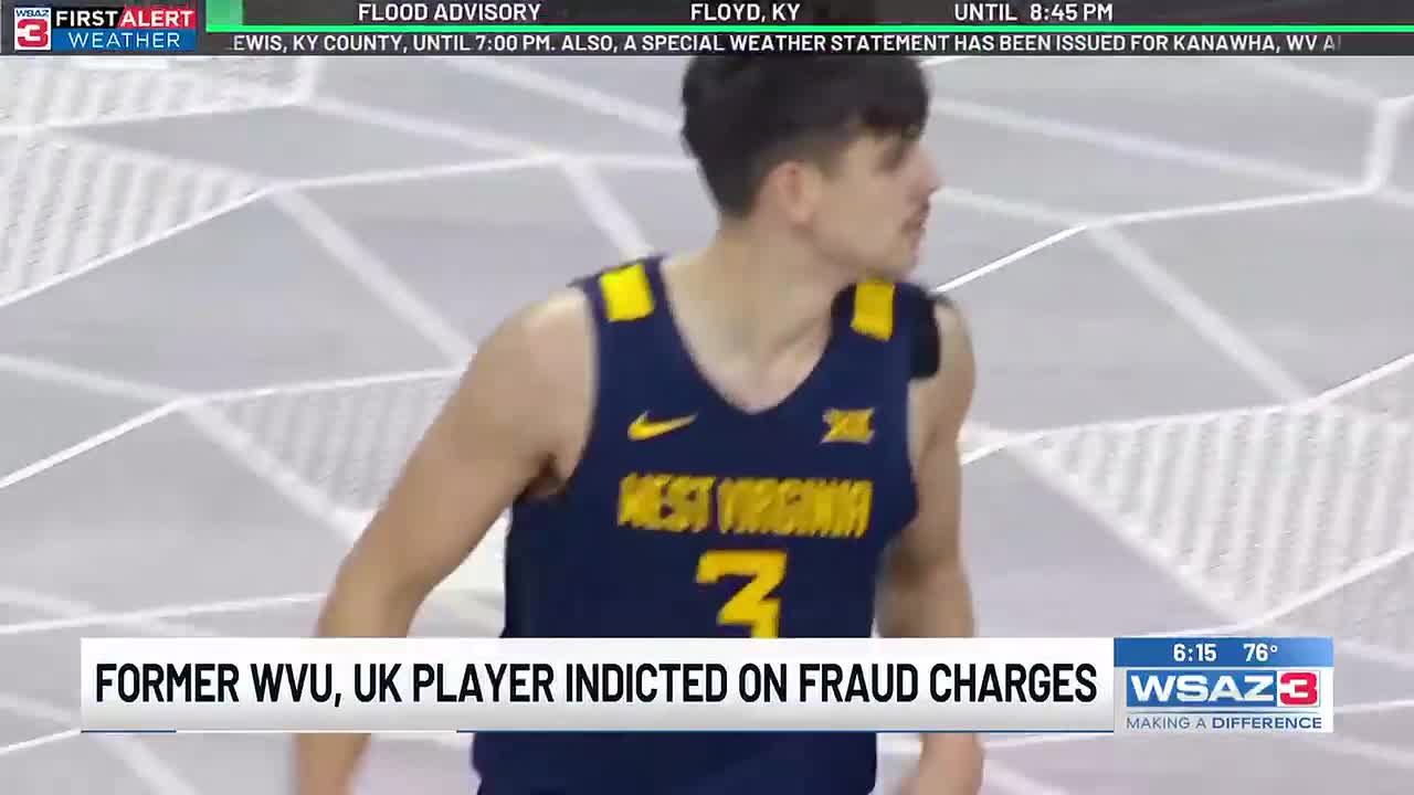Former WVU basketball player indicted on five counts of wire fraud