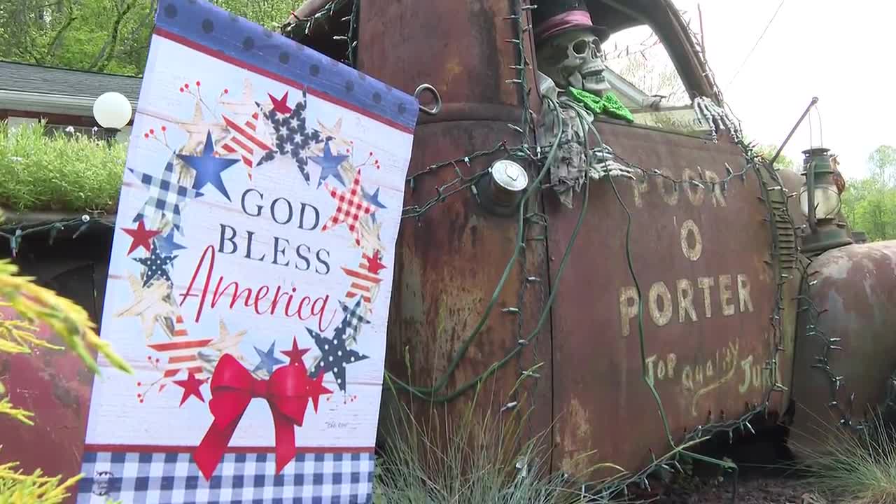 Backroads and Backstories | Skeletons of the rustic flower bed truck