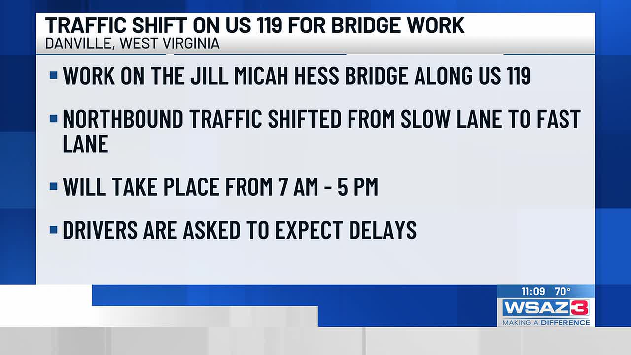 Delays expected during traffic shift on US 119 for bridge work