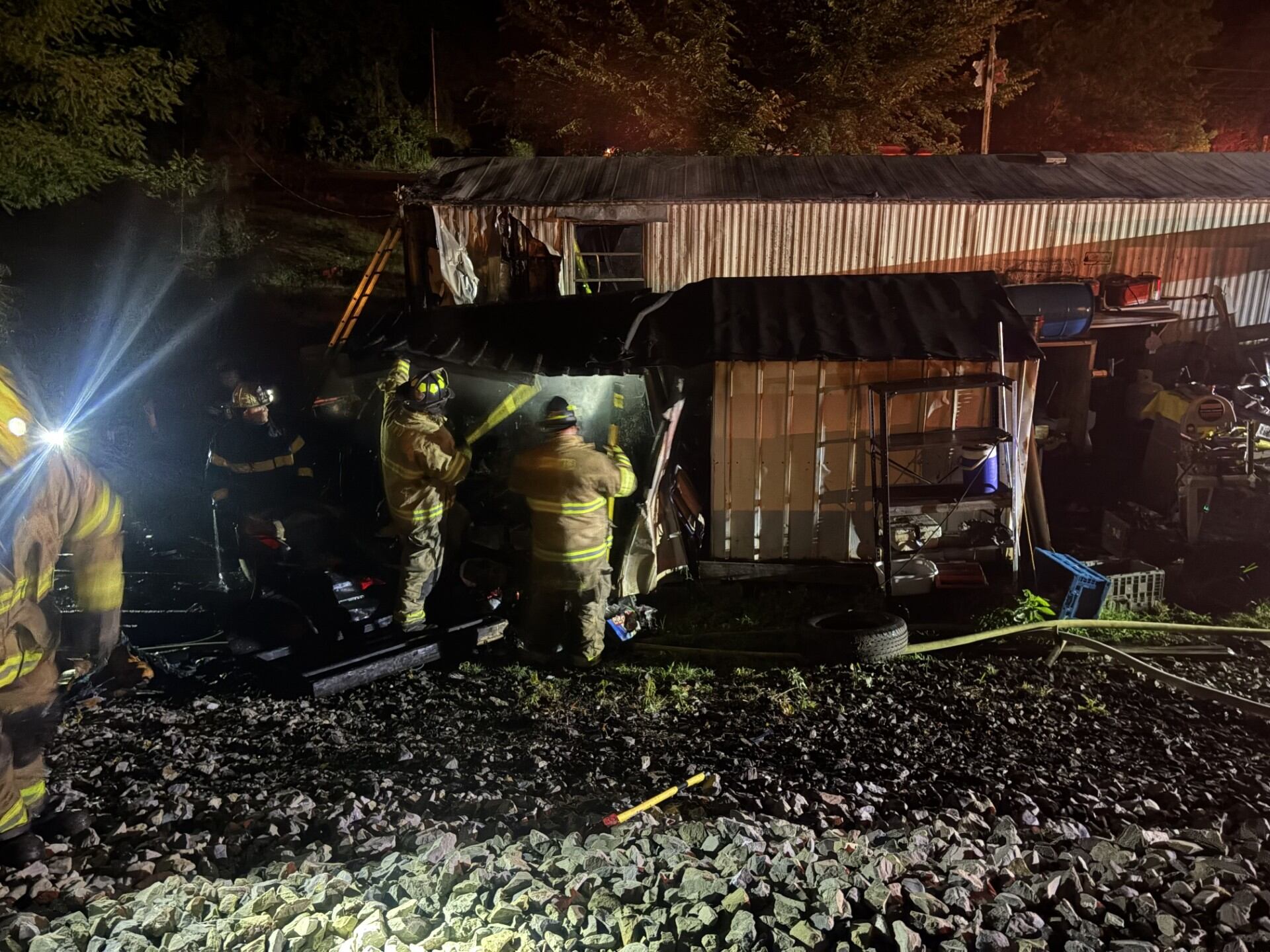Home damaged in late night fire