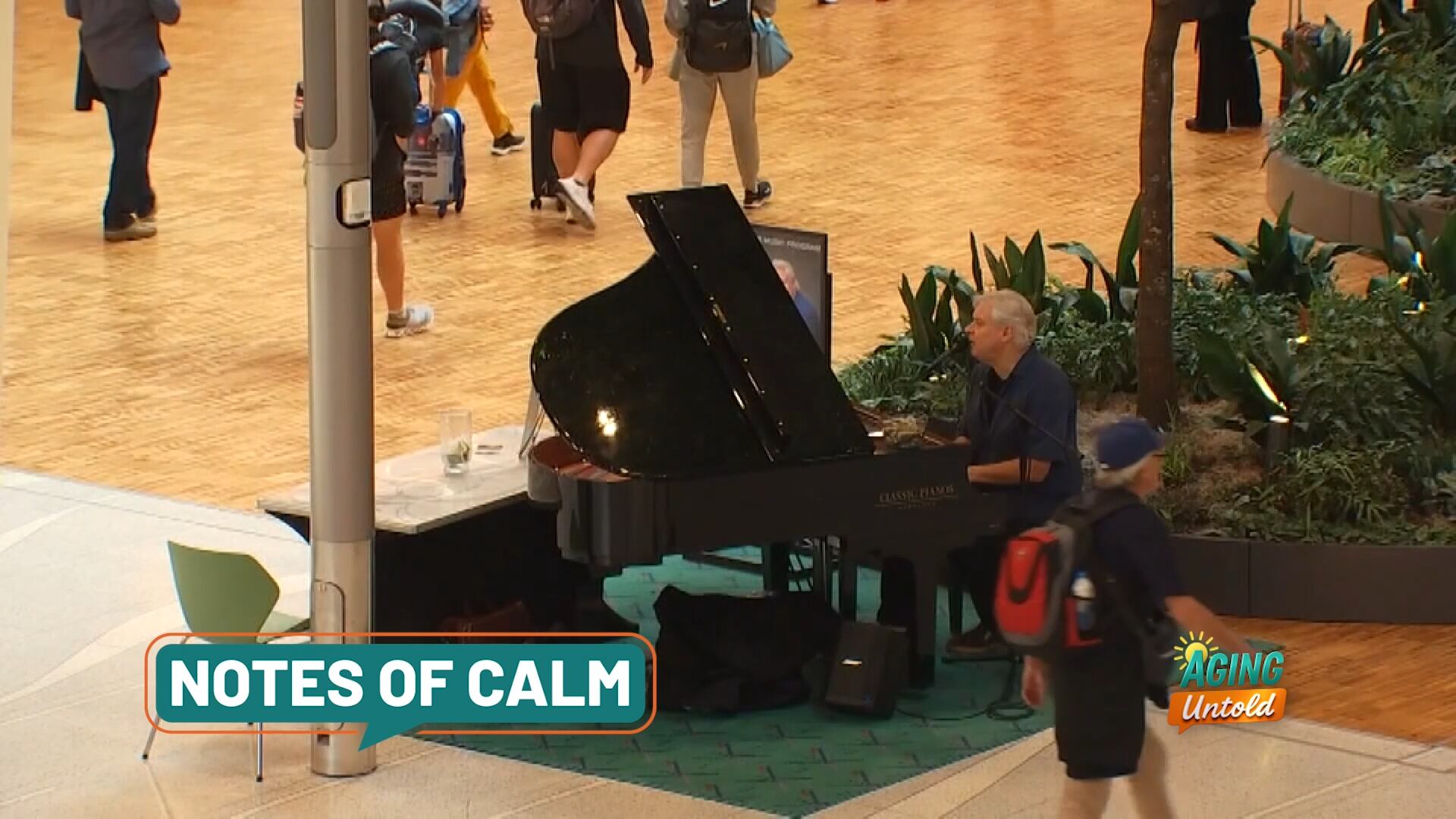 Airport volunteers bring live music to travelers