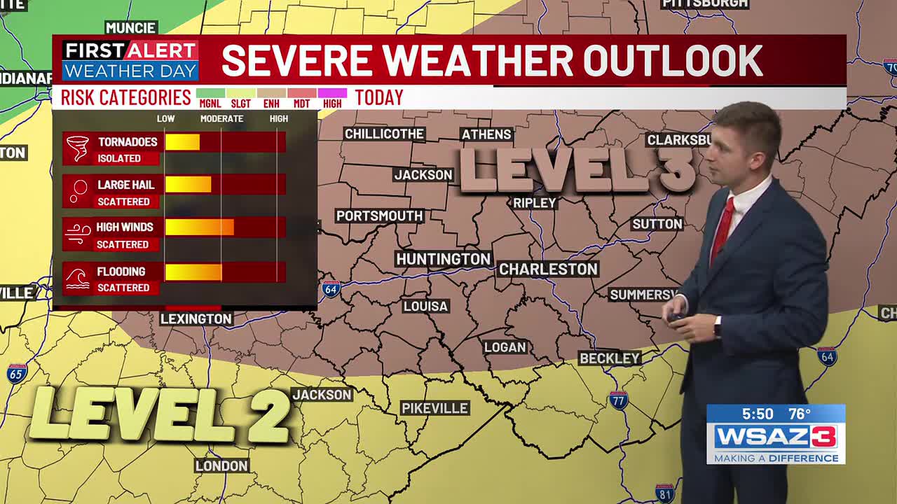First Alert Weather Day | Strong-to-severe thunderstorms likely on Tuesday