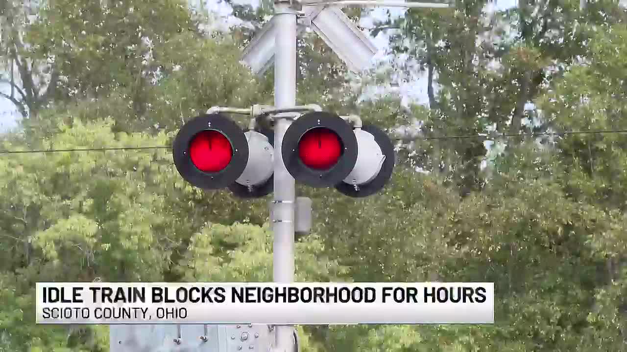 Idle train blocks access to neighborhood