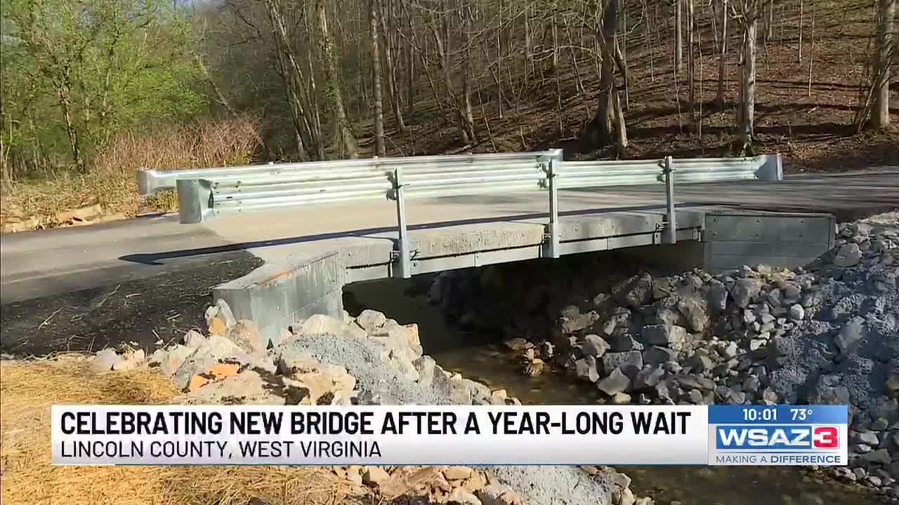Celebrating new bridge after a year-long wait