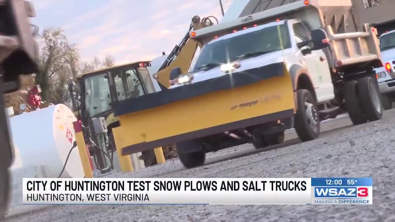 The City of Huntington is preparing for severe weather by sending their snowplows and salt...