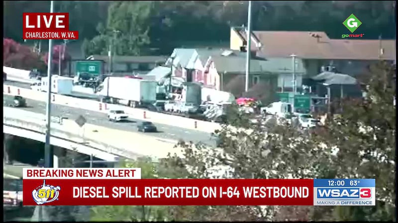 WVDOT says the spill is on the Lee Street entrance ramp at mile marker 58.