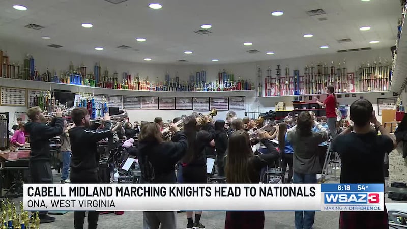 The Cabell Midland Marching Knights are heading to Indianapolis for nationals on Thursday.