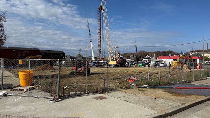 Temporary traffic pattern changes are in effect for the future site of Marshall University’s...