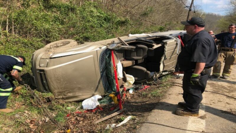 Kanawha County responders say that a distracted driver led to a crash in Mink Shoals....