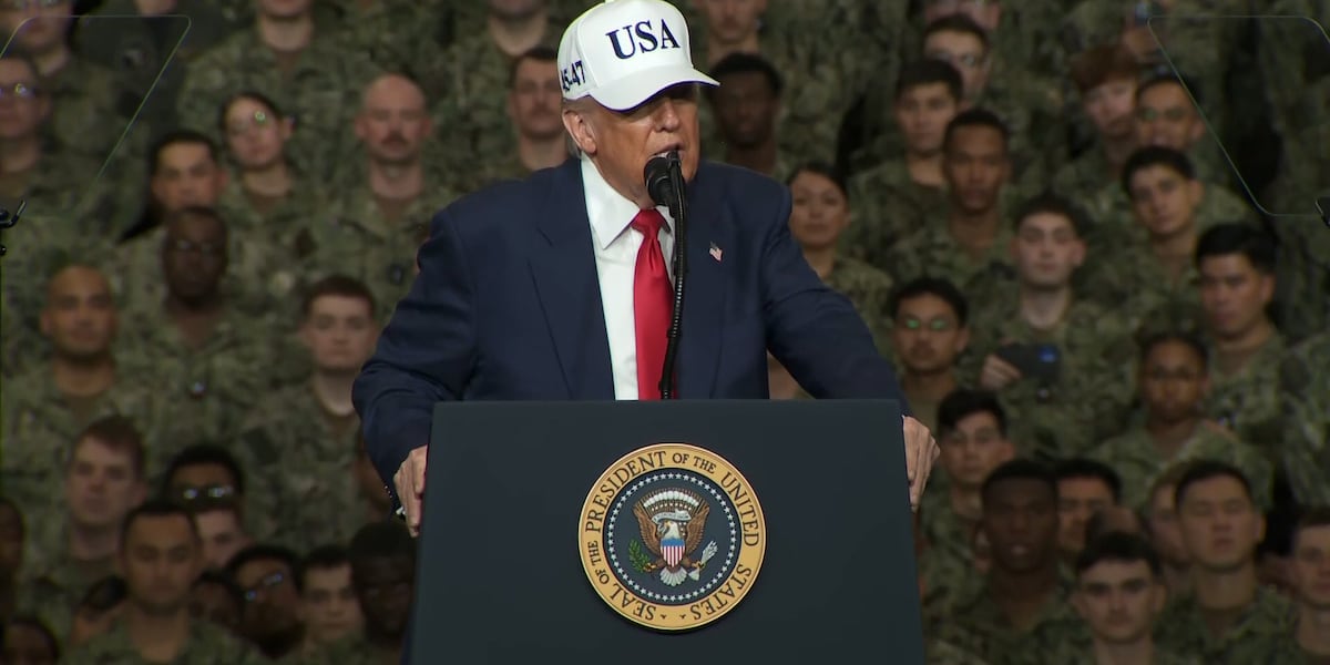 President Trump speaks to troops in Japan, announces $500 billion in business investments