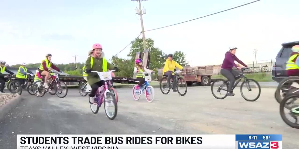 Trae Bus Rd Elementary students trade bus rides for bikes