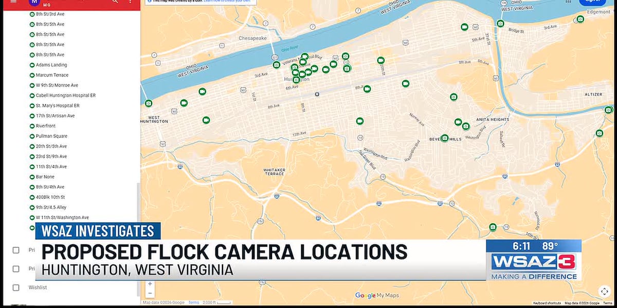 Huntington Proposed Flock Security Camera Map and Emails Revealed