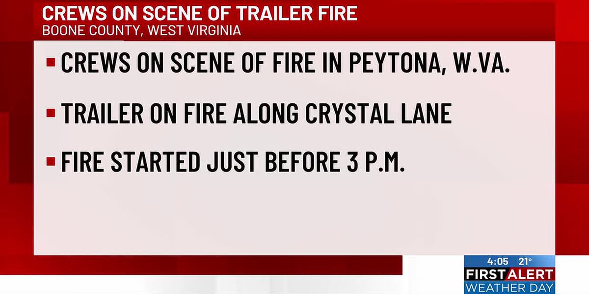Crews at scene of active trailer fire