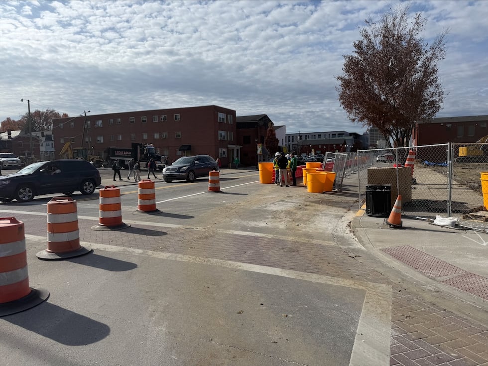 Temporary traffic pattern changes are in effect for the future site of Marshall University’s...