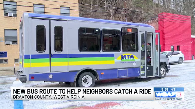 MTA’s new bus route to help neighbors catch a ride in Braxton County
