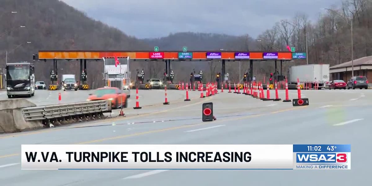 West Virginia Turnpike tolls increasing West Virginia Turnpike tolls increasing