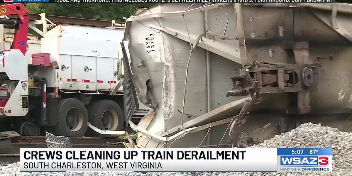 Coverage image for: CSX: Cleanup efforts expected to end midweek after train derailment