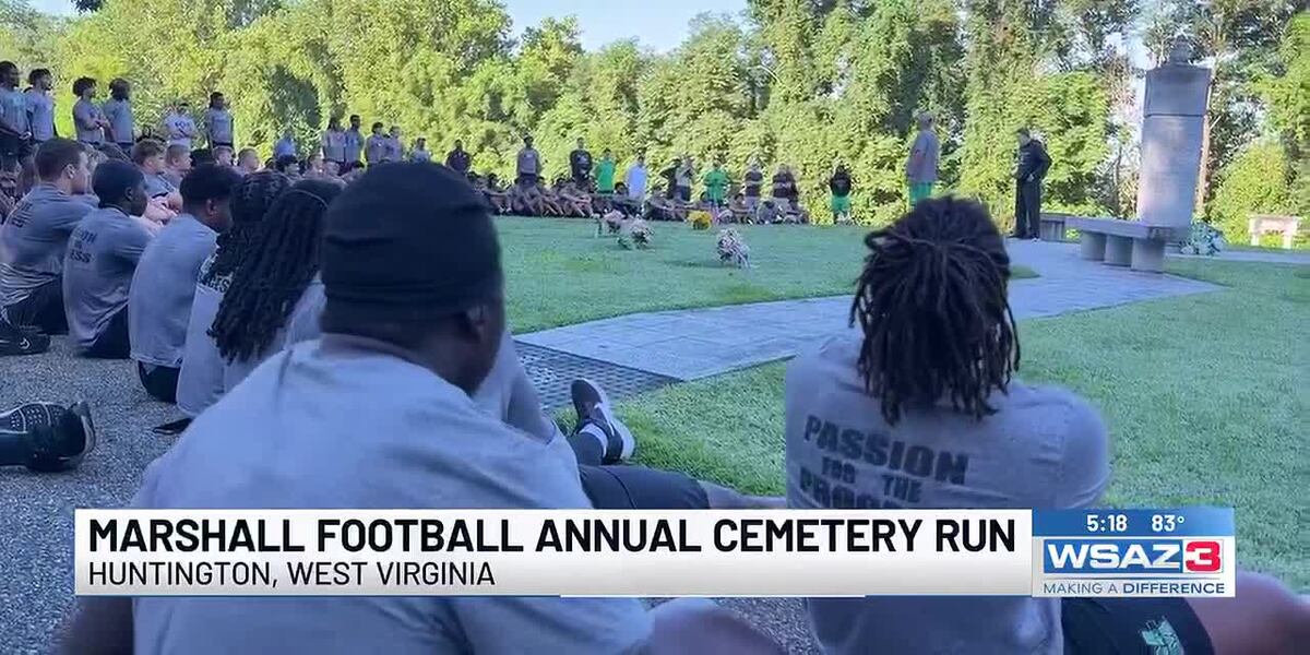Coverage image for: Marshall football team honors 1970 plane crash victims with annual cemetery run