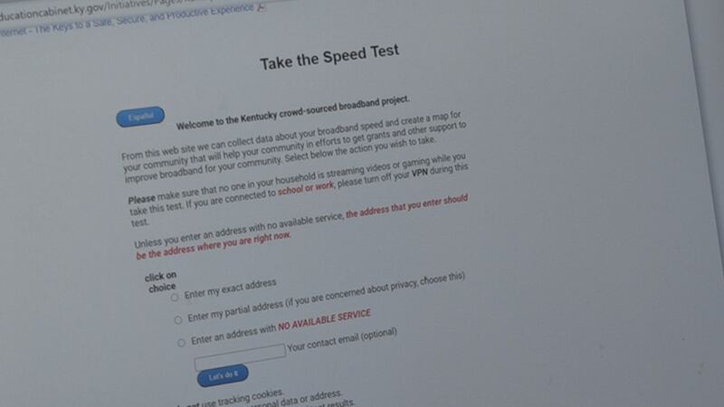 Internet Test 24 State leaders asking Kentuckians to conduct speed tests to help address ...