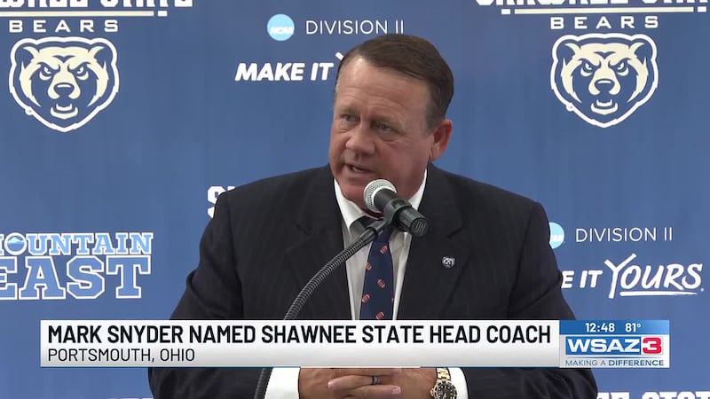 Shawnee State University introduced Mark Snyder as their first head football coach at a press...
