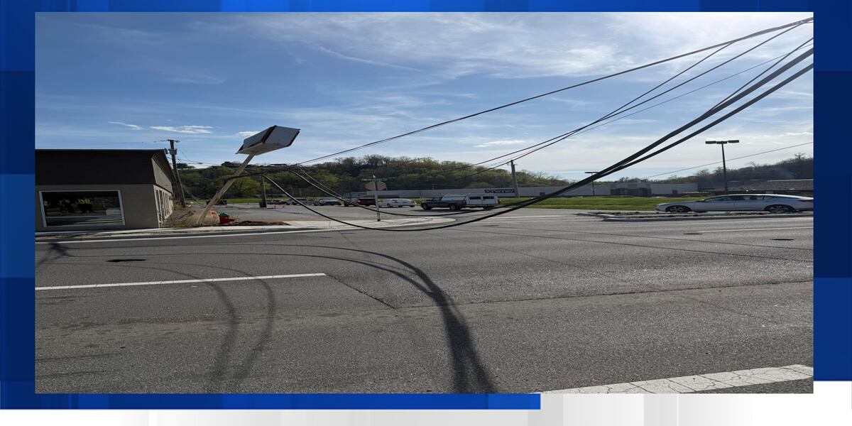 Ashland traffic congested after dump truck brings down utility lines