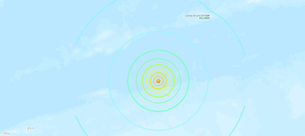 A pesquisa geológica dos Estados Unidos diz que um terremoto com uma magnitude de 7,6 abalou o ...