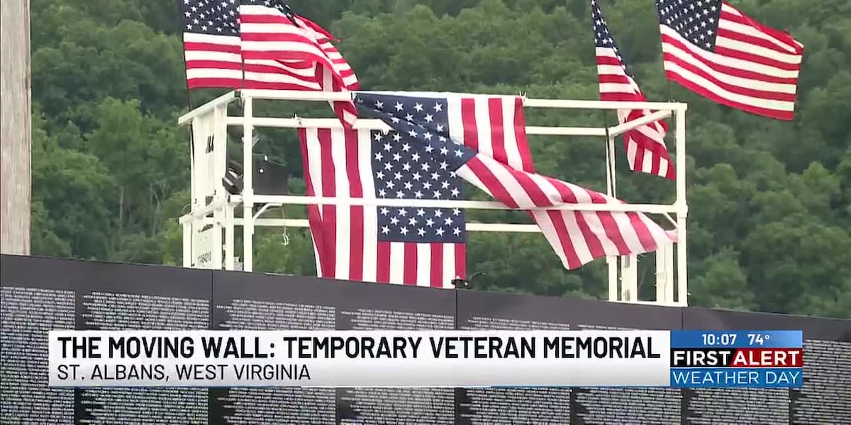 Moving Vietnam Memorial Wall in St. Albans