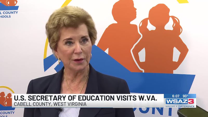 The U.S. Secretary of Education visited West Virginia on Thursday.