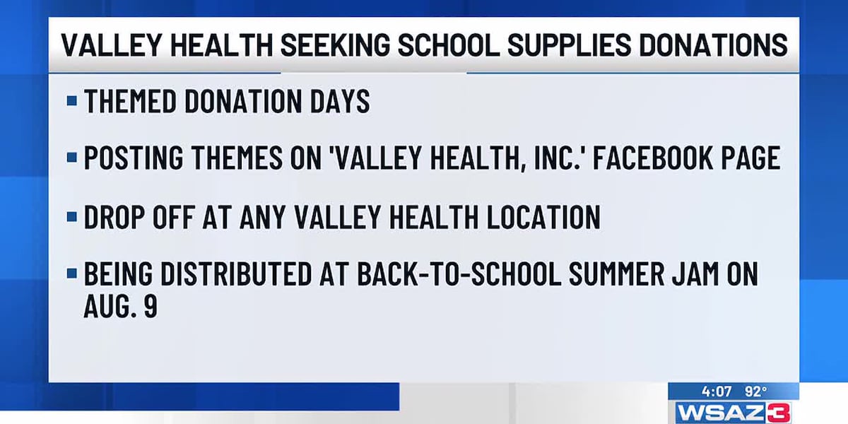 Back to School Boost! Valley Health Asks for Your Help in Supporting Local Students