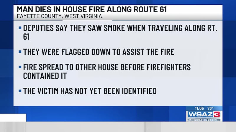 A man died after a house fire on Friday morning in Fayette County, West Virginia.