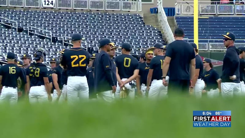 The West Virginia University Mountaineers are in the College World Series in Omaha, Nebraska.