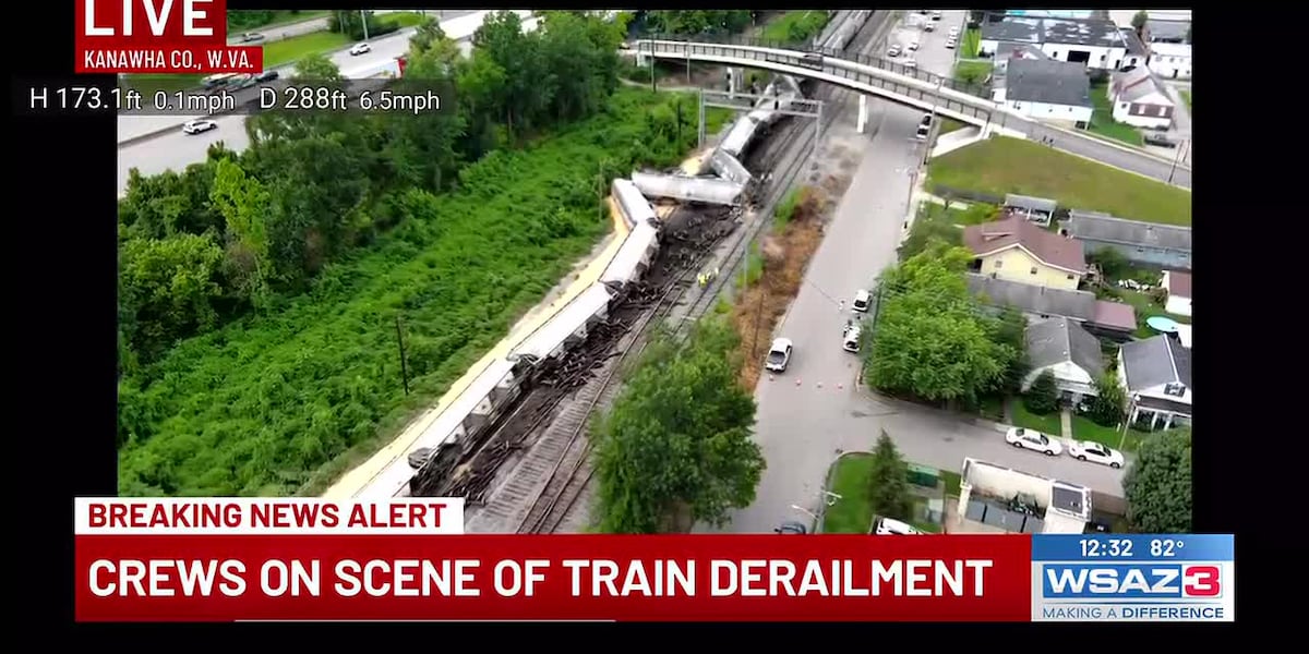 Coverage image for: CSX: Train derailment under investigation in South Charleston