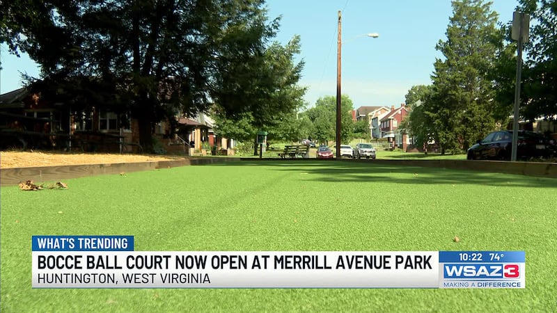 The Greater Huntington Parks and Recreation District completed a bocce ball court at Merrill...