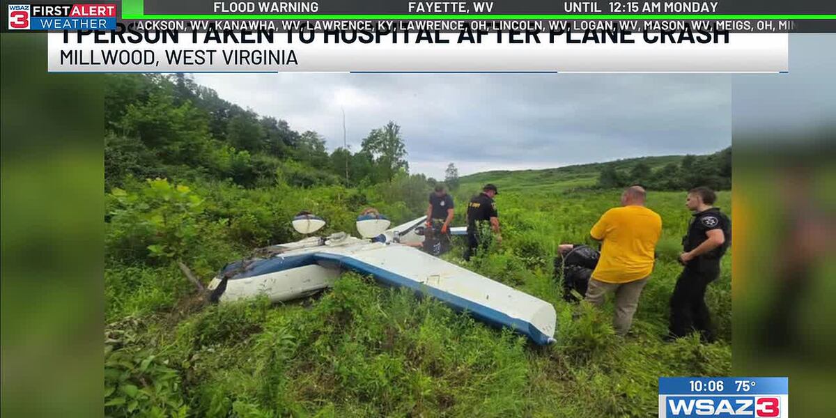 Coverage image for: 1 Person taken to hospital after plane crash