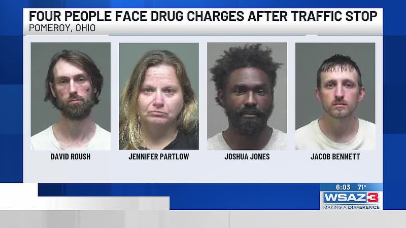 Four people face drug charges after traffic stop