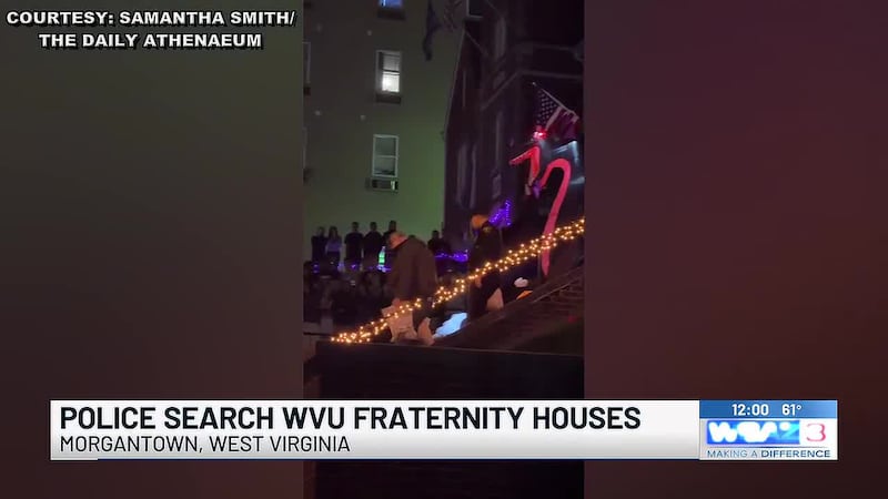 Police search WVU fraternity houses