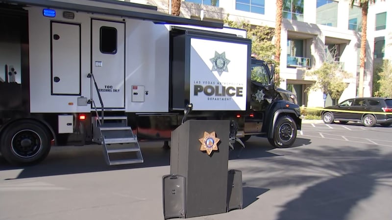 Las Vegas police debuted a new Tactical Operations Center vehicle Monday to aid SWAT and...